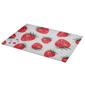 Erdbeeren dekorative Glasschneidewand Schneidebrett (Ecke)