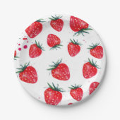 Erdbeeren Dekorpapier-Teller Pappteller (Vorderseite)
