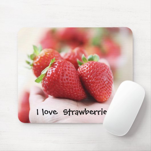 Erdbeeren der Liebe I! Mousepad (Mit Mouse)