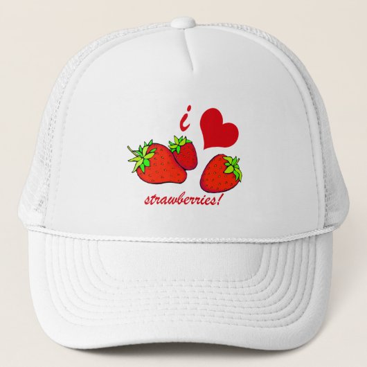 Erdbeeren des Herzens I Truckerkappe (Vorderseite)