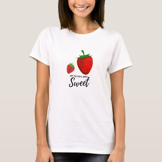 Erdbeeren-Design-Shirt, T - Shirt für den Siebdruc (Vorderseite)
