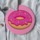 Erdbeeren Donut mit Sprinklen-Cartoon Button (Beispiel)