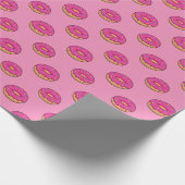 Erdbeeren Donut mit Sprinklen-Cartoon Geschenkpapier (Ecke)