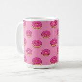 Erdbeeren Donut mit Sprinklen-Cartoon Kaffeetasse (Vorderseite Links)
