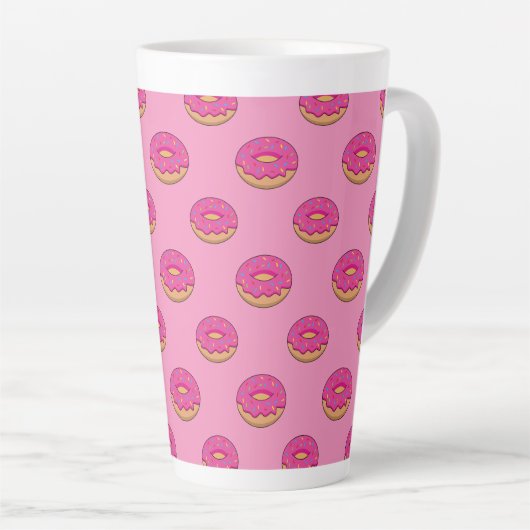 Erdbeeren Donut mit Sprinklen-Cartoon Milchtasse (Rechte Ecke)