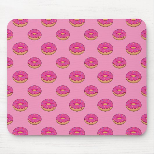 Erdbeeren Donut mit Sprinklen-Cartoon Mousepad (Vorne)