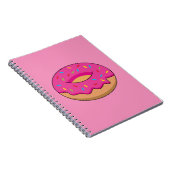 Erdbeeren Donut mit Sprinklen-Cartoon Notizblock (Rechte Seite)