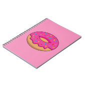 Erdbeeren Donut mit Sprinklen-Cartoon Notizblock (Linke Seite)