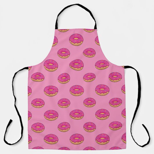 Erdbeeren Donut mit Sprinklen-Cartoon Schürze (Vorderseite)