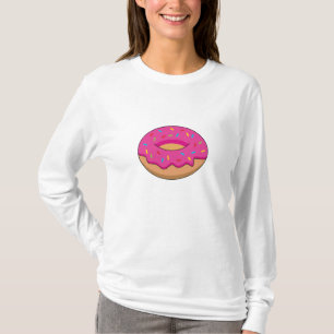 Erdbeeren Donut mit Sprinklen-Cartoon T-Shirt