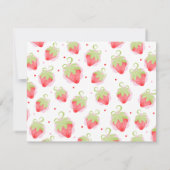 Erdbeeren & Dots Niedliche Girly Note Card Mitteilungskarte (Rückseite)
