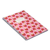 Erdbeeren-Dreh-Notebook (rosa) Notizblock (Rechte Seite)