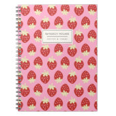 Erdbeeren-Dreh-Notebook (rosa) Notizblock (Vorderseite)