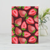 Erdbeeren Einladung (Stehend Vorderseite)