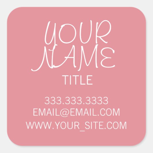 Erdbeeren Eis Freehand Einfach Quadratischer Aufkleber (Vorderseite)