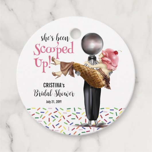 Erdbeeren-Eiscreme-Brautparty Geschenkanhänger (Vorderseite)