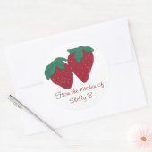 Erdbeeren Erdbeeren aus Küchenkleber Runder Aufkleber (Umschlag)