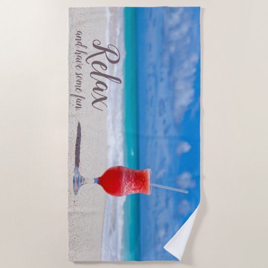 Erdbeeren, Erdbeeren, Daiquiri, Blauer Himmelssand Strandtuch (Vorderseite)