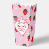 Erdbeeren Erste Erdbeermädchen Erste Geburtstagsfe Geschenkschachtel (Vorderseite)