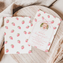 Erdbeeren Erster Geburtstag Berry Sweet Mädchen