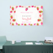 Erdbeeren Erster Geburtstag Willkommen Strawberry Banner (Messeveranstaltung)