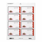 Erdbeeren - Etiketten von Lebensmittelbehältern (Vorne)