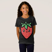 Erdbeeren Face Berry Fruitarian Erdbeeren Frucht T-Shirt (Vorne ganz)