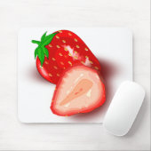 Erdbeeren Farbenfroh Elegantes modernes Template Mousepad (Mit Mouse)