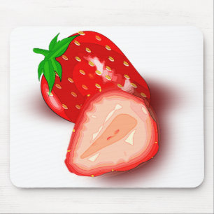 Erdbeeren Farbenfroh Elegantes modernes Template Mousepad