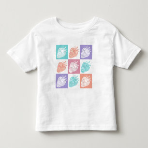 Erdbeeren Farbige Sommer Kleinkind T-shirt