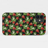 Erdbeeren Farm Fresh Black Case-Mate iPhone Hülle (Rückseite (Horizontal))
