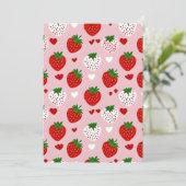 Erdbeeren Feiertagskarte (Stehend Vorderseite)