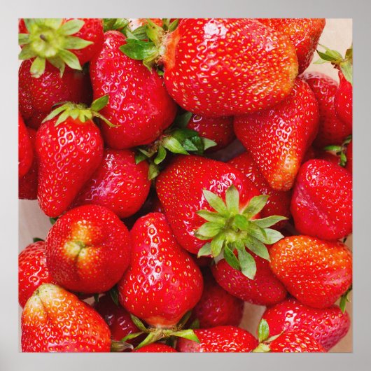 Erdbeeren / Feinschmecker-Küchenplakat Poster (Vorne)