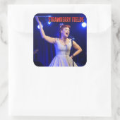 Erdbeeren Fields Dedication-Aufkleber Quadratischer Aufkleber (Tasche)