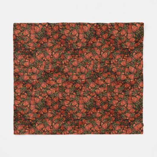 Erdbeeren Fleece Blanket (Vorderseite (Horizontal))