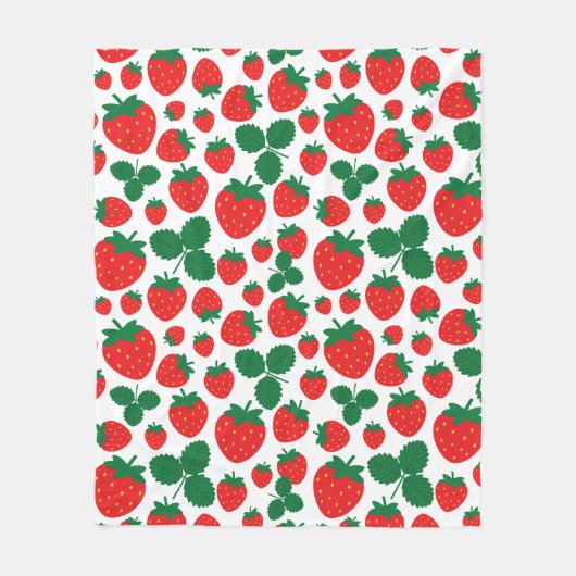 Erdbeeren Fleece Blanket (Vorderseite)