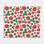 Erdbeeren Fleece Blanket (Vorderseite (Horizontal))