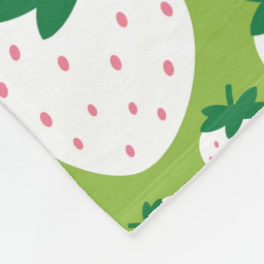 Erdbeeren Fleece Blanket (Ecke)
