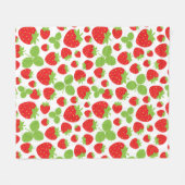 Erdbeeren Fleece Blanket (Vorderseite (Horizontal))