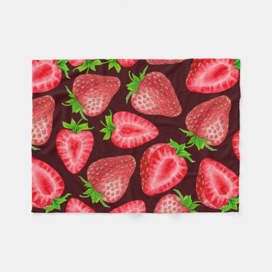 Erdbeeren Fleecedecke (Vorderseite (Horizontal))