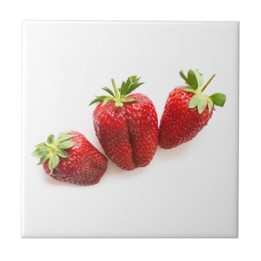 Erdbeeren Fliese (Vorderseite)
