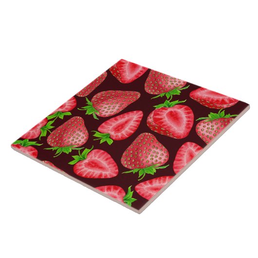 Erdbeeren Fliese (Seite)