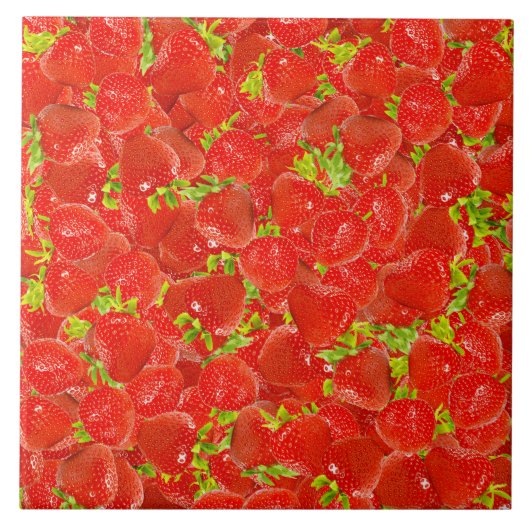 Erdbeeren Fliese (Vorderseite)