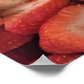 Erdbeeren-Foto Poster (Ecke)