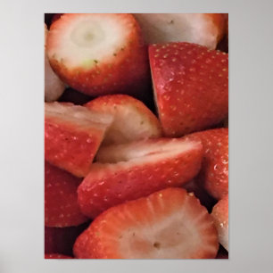 Erdbeeren-Foto Poster