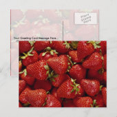 Erdbeeren-Foto Postkarte (Vorne/Hinten)