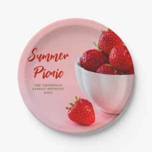 Erdbeeren Foto Sommer Picknick Familientreffen Pappteller