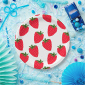 Erdbeeren, frische Fruchtmuster Pappteller (Party)