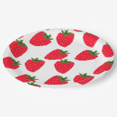 Erdbeeren, frische Fruchtmuster Pappteller (Schrägansicht)