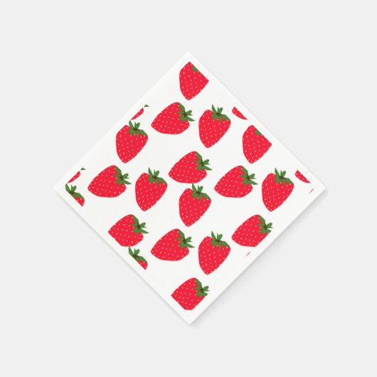 Erdbeeren, frische Fruchtmuster Serviette (Ecke)